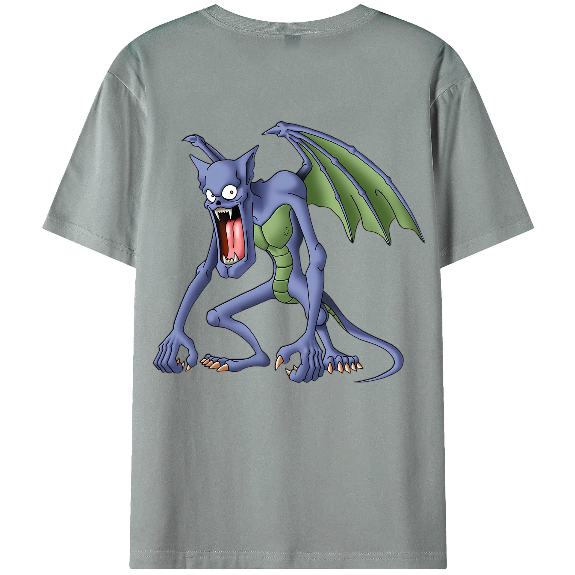（画像用） ドラゴンクエスト Doragon Kuesuto Dragon Quest 綿100％ メンズ半袖Tシャツ（バックプリント） 通気性